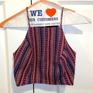 Aztec pattern crop top